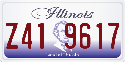 IL license plate Z419617