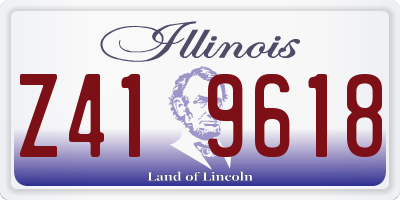 IL license plate Z419618