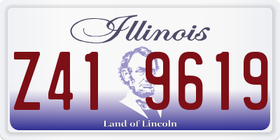 IL license plate Z419619