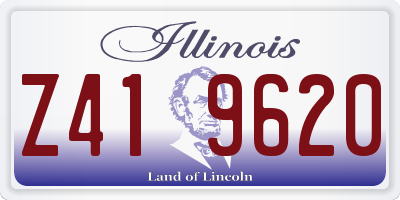 IL license plate Z419620