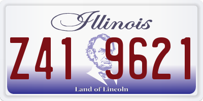 IL license plate Z419621