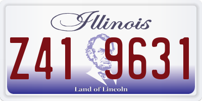 IL license plate Z419631