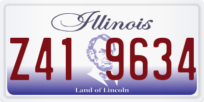 IL license plate Z419634