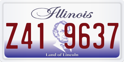 IL license plate Z419637