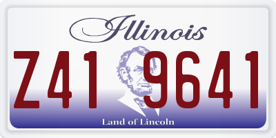 IL license plate Z419641