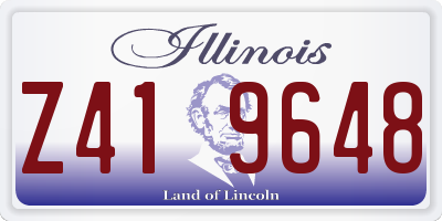 IL license plate Z419648