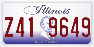 IL license plate Z419649