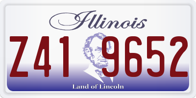 IL license plate Z419652