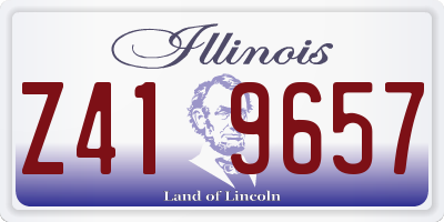 IL license plate Z419657