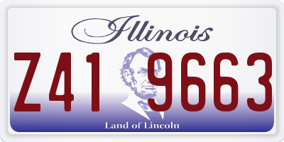 IL license plate Z419663