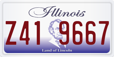 IL license plate Z419667
