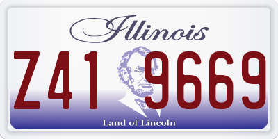 IL license plate Z419669