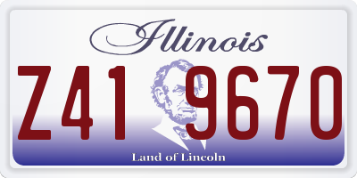 IL license plate Z419670