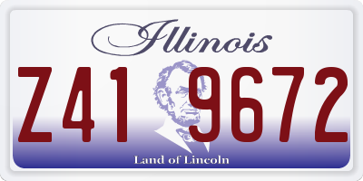 IL license plate Z419672