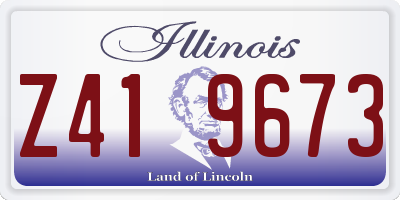 IL license plate Z419673