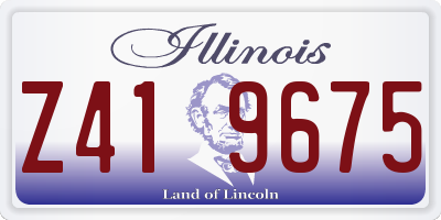 IL license plate Z419675