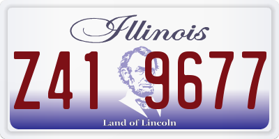 IL license plate Z419677