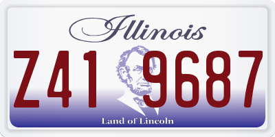 IL license plate Z419687