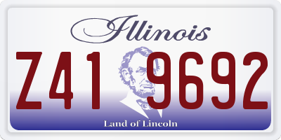 IL license plate Z419692