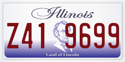 IL license plate Z419699