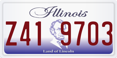 IL license plate Z419703
