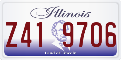IL license plate Z419706