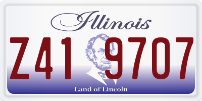 IL license plate Z419707