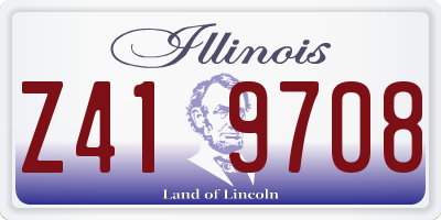 IL license plate Z419708