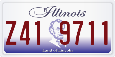 IL license plate Z419711