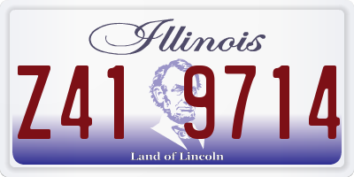 IL license plate Z419714