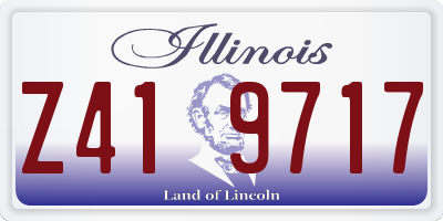 IL license plate Z419717