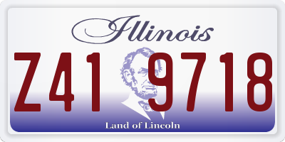 IL license plate Z419718