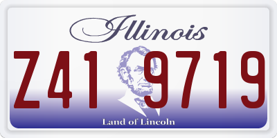 IL license plate Z419719