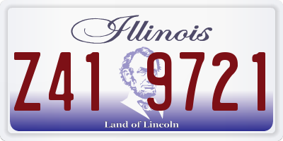 IL license plate Z419721