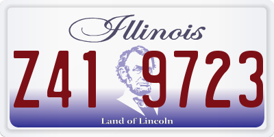 IL license plate Z419723