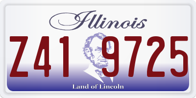 IL license plate Z419725