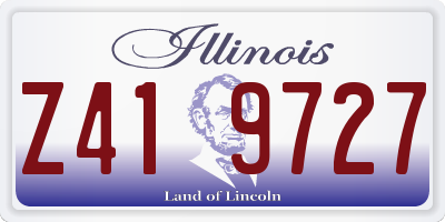 IL license plate Z419727