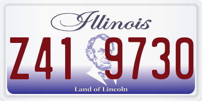 IL license plate Z419730