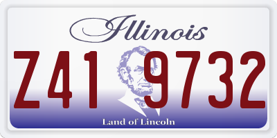 IL license plate Z419732