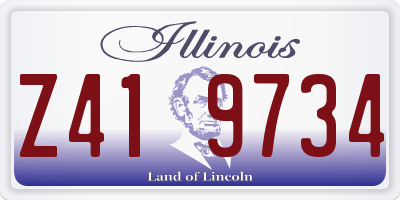 IL license plate Z419734
