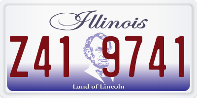 IL license plate Z419741