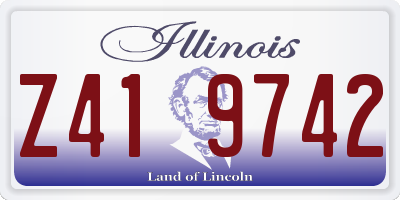 IL license plate Z419742