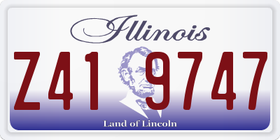 IL license plate Z419747