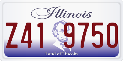 IL license plate Z419750