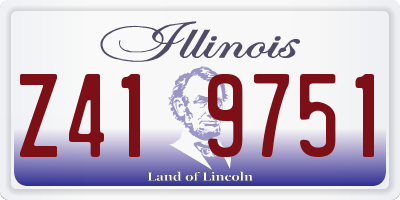 IL license plate Z419751