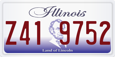 IL license plate Z419752
