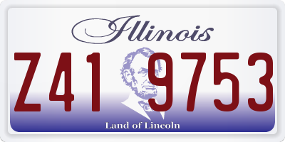 IL license plate Z419753
