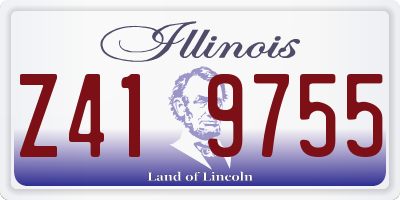 IL license plate Z419755