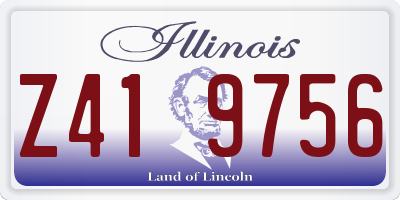 IL license plate Z419756