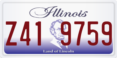 IL license plate Z419759